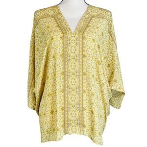 Rose & Olive Mandala Print Bohemian Blouse